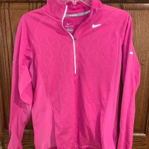 pink nike half zip